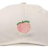 imageDALIX Peach Embroidered Dad Cap Cotton Baseball Hat WomenBeige