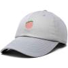 imageDALIX Peach Embroidered Dad Cap Cotton Baseball Hat WomenGray