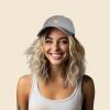 imageDALIX Peach Embroidered Dad Cap Cotton Baseball Hat WomenGray