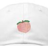 imageDALIX Peach Embroidered Dad Cap Cotton Baseball Hat WomenWhite