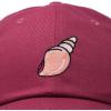 imageDALIX Seashell Cotton Dad Cap Embroidered Baseball Hat WomensMaroon
