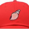 imageDALIX Seashell Cotton Dad Cap Embroidered Baseball Hat WomensRed