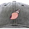 imageDALIX Seashell Cotton Dad Cap Embroidered Baseball Hat WomensWashed Black
