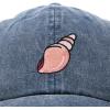 imageDALIX Seashell Cotton Dad Cap Embroidered Baseball Hat WomensWashed Navy Blue