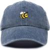 imageDALIX Bumble Bee Baseball Cap Dad Hat Embroidered Womens GirlsWashed Navy Blue