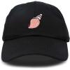 imageDALIX Seashell Cotton Dad Cap Embroidered Baseball Hat WomensBlack
