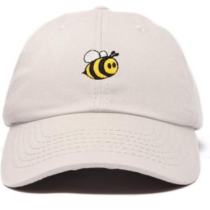 imageDALIX Bumble Bee Baseball Cap Dad Hat Embroidered Womens GirlsBeige