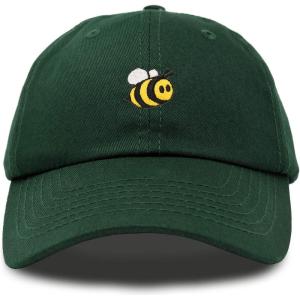 imageDALIX Bumble Bee Baseball Cap Dad Hat Embroidered Womens GirlsDark Green