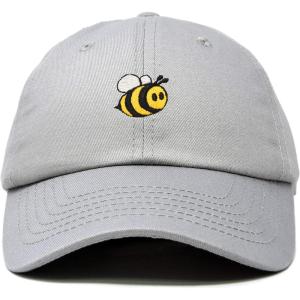 imageDALIX Bumble Bee Baseball Cap Dad Hat Embroidered Womens GirlsGray