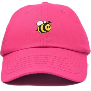 imageDALIX Bumble Bee Baseball Cap Dad Hat Embroidered Womens GirlsHot Pink