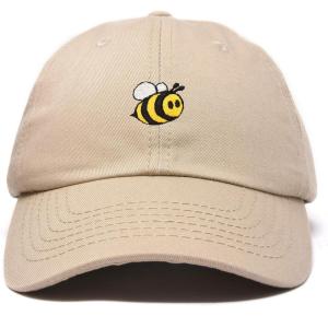 imageDALIX Bumble Bee Baseball Cap Dad Hat Embroidered Womens GirlsKhaki