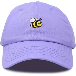 imageDALIX Bumble Bee Baseball Cap Dad Hat Embroidered Womens GirlsLavender