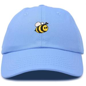 imageDALIX Bumble Bee Baseball Cap Dad Hat Embroidered Womens GirlsLight Blue