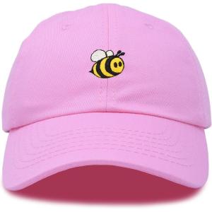 imageDALIX Bumble Bee Baseball Cap Dad Hat Embroidered Womens GirlsLight Pink