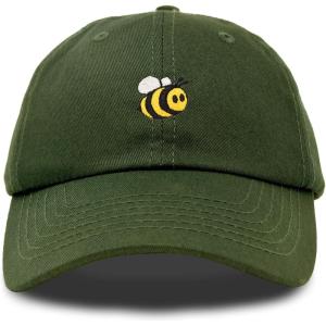 imageDALIX Bumble Bee Baseball Cap Dad Hat Embroidered Womens GirlsOlive