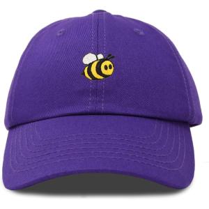 imageDALIX Bumble Bee Baseball Cap Dad Hat Embroidered Womens GirlsPurple
