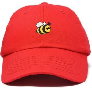 imageDALIX Bumble Bee Baseball Cap Dad Hat Embroidered Womens GirlsRed