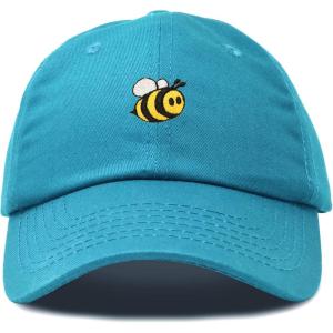 imageDALIX Bumble Bee Baseball Cap Dad Hat Embroidered Womens GirlsTeal
