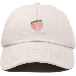 imageDALIX Peach Embroidered Dad Cap Cotton Baseball Hat WomenBeige