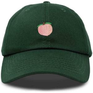 imageDALIX Peach Embroidered Dad Cap Cotton Baseball Hat WomenDark Green