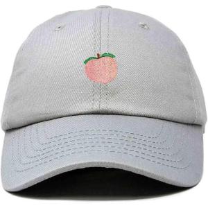 imageDALIX Peach Embroidered Dad Cap Cotton Baseball Hat WomenGray