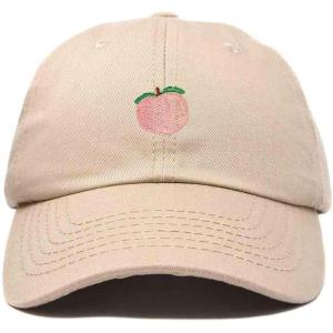 imageDALIX Peach Embroidered Dad Cap Cotton Baseball Hat WomenKhaki