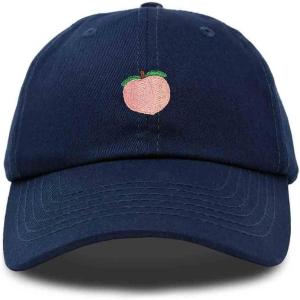 imageDALIX Peach Embroidered Dad Cap Cotton Baseball Hat WomenNavy Blue