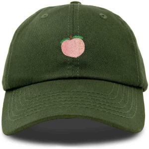 imageDALIX Peach Embroidered Dad Cap Cotton Baseball Hat WomenOlive
