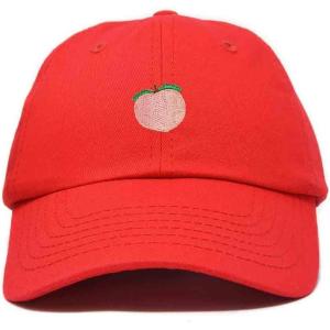 imageDALIX Peach Embroidered Dad Cap Cotton Baseball Hat WomenRed