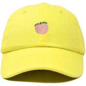 imageDALIX Peach Embroidered Dad Cap Cotton Baseball Hat WomenYellow