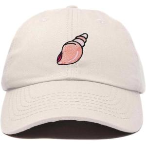 imageDALIX Seashell Cotton Dad Cap Embroidered Baseball Hat WomensBeige