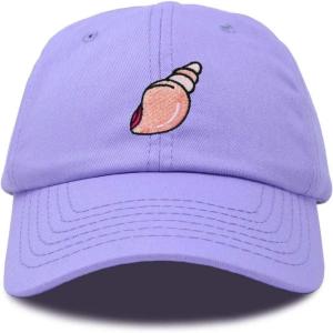 imageDALIX Seashell Cotton Dad Cap Embroidered Baseball Hat WomensLavender