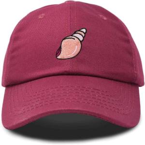 imageDALIX Seashell Cotton Dad Cap Embroidered Baseball Hat WomensMaroon