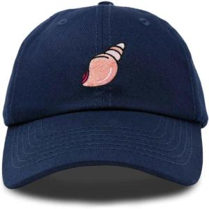 imageDALIX Seashell Cotton Dad Cap Embroidered Baseball Hat WomensNavy Blue