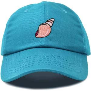 imageDALIX Seashell Cotton Dad Cap Embroidered Baseball Hat WomensTeal