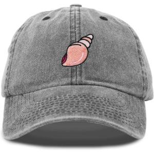 imageDALIX Seashell Cotton Dad Cap Embroidered Baseball Hat WomensWashed Black