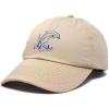 imageDALIX Bottlenose Dolphin Embroidered Dad Cap Cotton Baseball Cap WomenKhaki