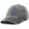 imageDALIX Bottlenose Dolphin Embroidered Dad Cap Cotton Baseball Cap WomenWashed Black