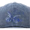 imageDALIX Bottlenose Dolphin Embroidered Dad Cap Cotton Baseball Cap WomenWashed Navy