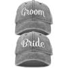 imageDALIX Bride Groom Dad Hats Baseball Caps Newlywed Wedding Party GiftBlack Vintage
