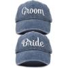 imageDALIX Bride Groom Dad Hats Baseball Caps Newlywed Wedding Party GiftNavy Blue Vintage