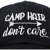 imageDALIX Camp Hair Dont Care Hat Dad Cap 100 Cotton LightweightBlack