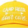 imageDALIX Camp Hair Dont Care Hat Dad Cap 100 Cotton LightweightGold