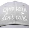 imageDALIX Camp Hair Dont Care Hat Dad Cap 100 Cotton LightweightGray