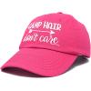 imageDALIX Camp Hair Dont Care Hat Dad Cap 100 Cotton LightweightHot Pink