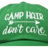 imageDALIX Camp Hair Dont Care Hat Dad Cap 100 Cotton LightweightKelly Green