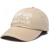 imageDALIX Camp Hair Dont Care Hat Dad Cap 100 Cotton LightweightKhaki