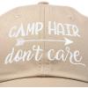 imageDALIX Camp Hair Dont Care Hat Dad Cap 100 Cotton LightweightKhaki