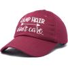 imageDALIX Camp Hair Dont Care Hat Dad Cap 100 Cotton LightweightMaroon