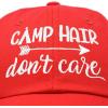 imageDALIX Camp Hair Dont Care Hat Dad Cap 100 Cotton LightweightRed
